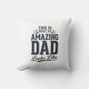 Erstaunlicher Vater Vintage-Typografie-Shirt-Desig Kissen
