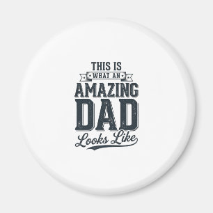 Erstaunlicher Vater Vintage-Typografie-Shirt-Desig Magnet