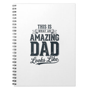 Erstaunlicher Vater Vintage-Typografie-Shirt-Desig Notizblock