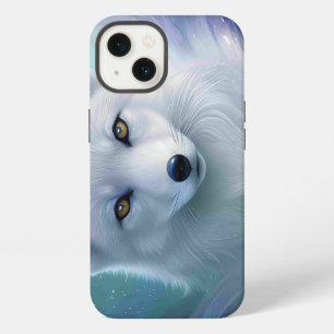 Erstaunlicher Weißer Schneefuchs auf eisigem Land iPhone 13 Hülle