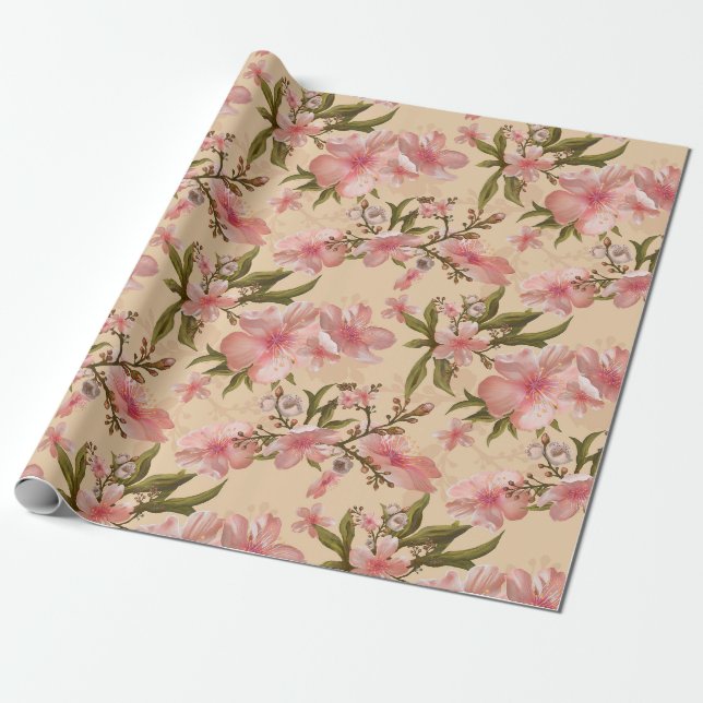 Erstaunliches Blumenmuster Geschenkpapier (Ungerollt)
