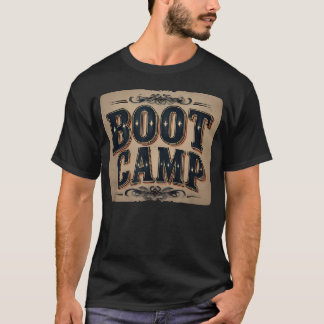 Erstaunliches Bootcamp für Mann und T-Shirt
