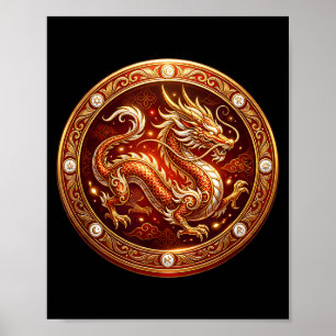 Erstaunliches chinesisches Jahr des Drachen Chines Poster