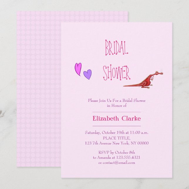 Erstaunliches Dragon in der Liebe Einladung (Vorne/Hinten)