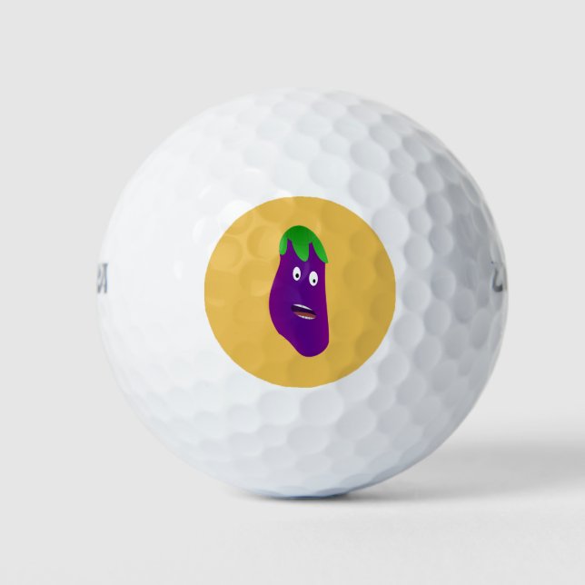 Erstaunliches Eggplant von Kenneth Yoncich Golfball (Vorderseite)