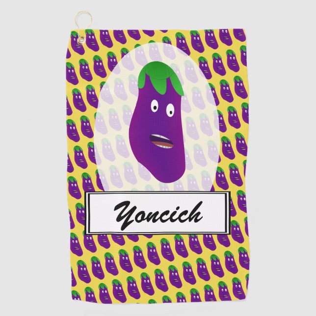 Erstaunliches Eggplant von Kenneth Yoncich Golfhandtuch (Vorderseite)