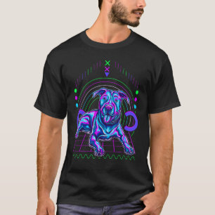 Erstaunliches Gemälde eines Pitbulls, der Pitbulls T-Shirt