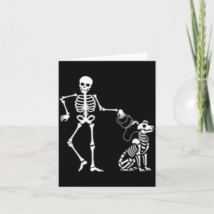 Erstaunliches Gruseliges Halloween-Design Skelett Karte