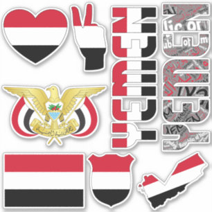 Erstaunliches Jemen formt nationale Symbole Aufkleber