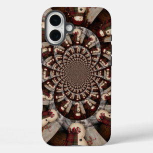 Erstaunliches Schneemann-Kaleidoskop Intrigante iPhone 16 Plus Hülle