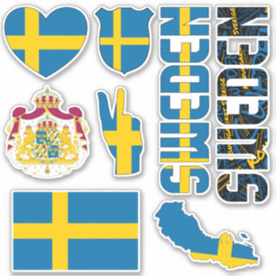 Erstaunliches Schweden formt nationale Symbole Aufkleber