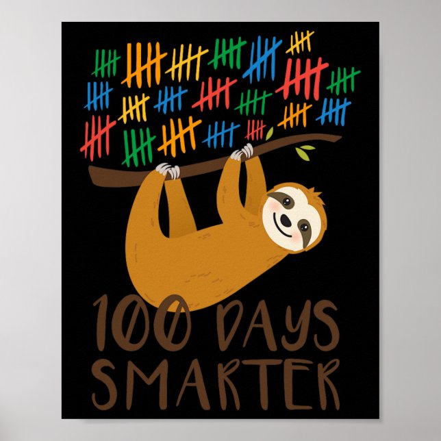 Erste 100 Tage der Schule Faultier  Poster (Vorne)