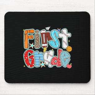 Erste 1. Klasse Junge Baseball Basketball Football Mousepad
