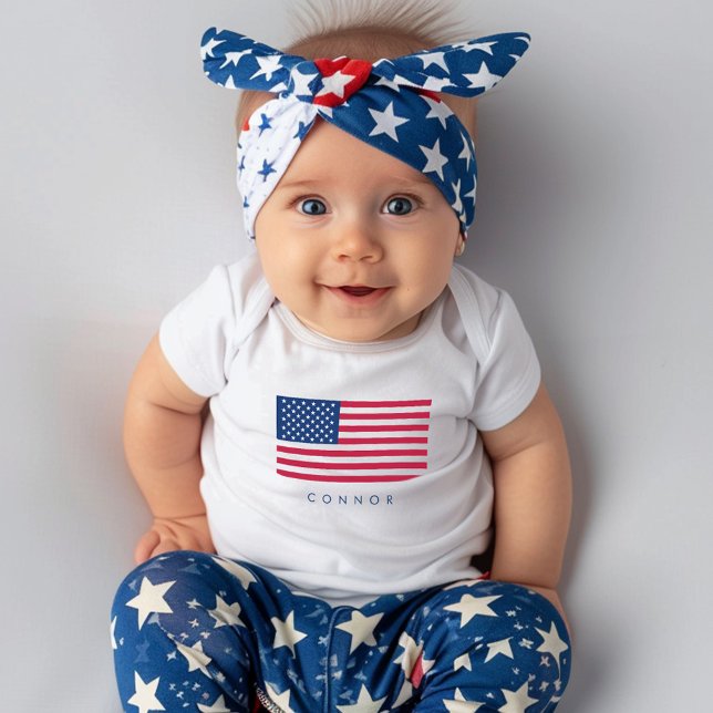 Erste 4. Juli Amerikanische Flag US Flagge Baby Strampler (First 4th Of July American Flag Stars And Stripes Baby Bodysuit)