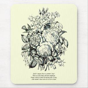 Erste 4 Zeilen Sonnet # 18 von Shakespeare Mousepad