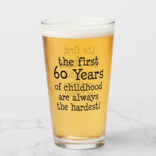 Erste 60 Jahre der Kindheit Glas