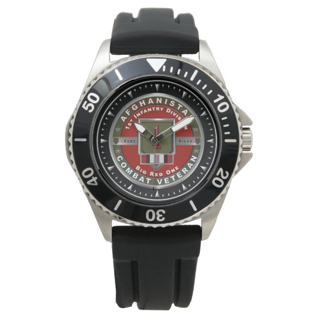 Erste Abteilung Infanterie Afghanistan Veteran Armbanduhr (Vorderseite)