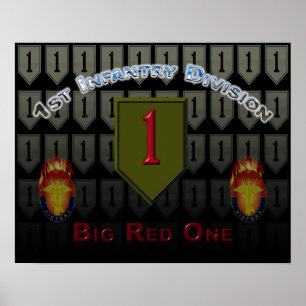 Erste Abteilung Infanterie Big Red One Poster