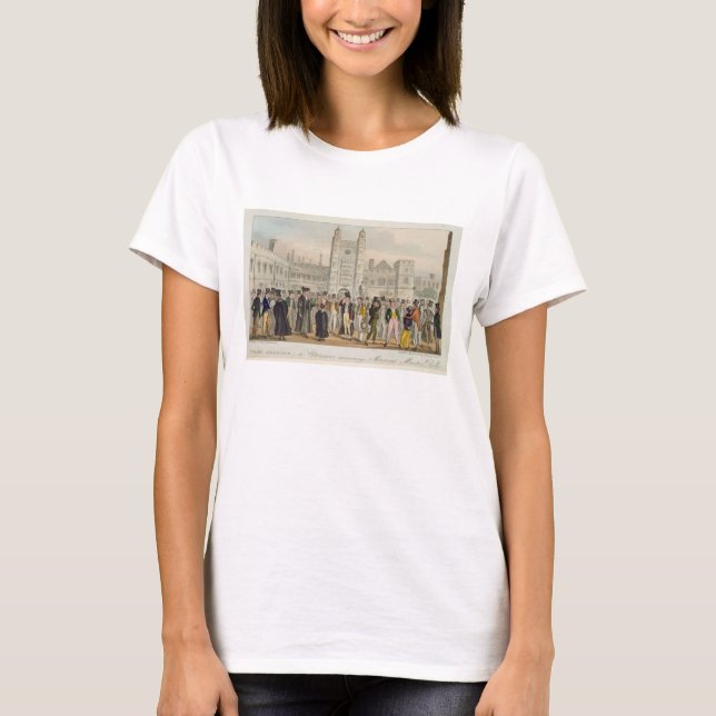 Erste Abwesenheit oder Etonians antwortender T-Shirt (Vorderseite)