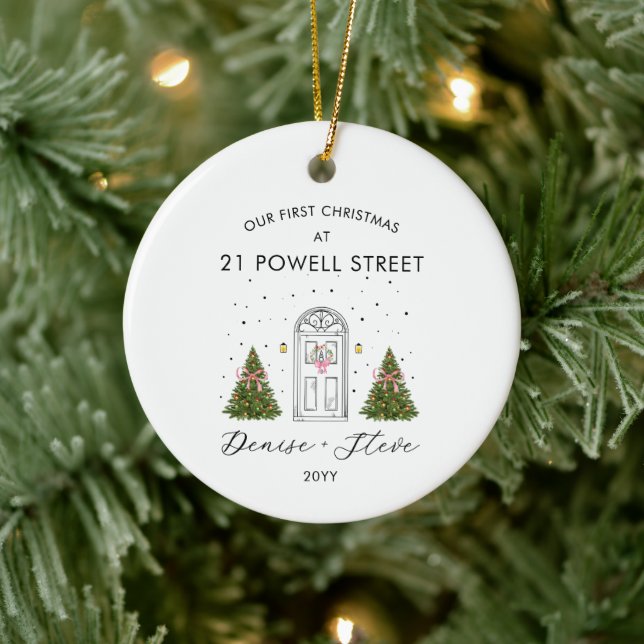 Erste Adresse Weihnachtsgeschenk Keramik Ornament (Baum)