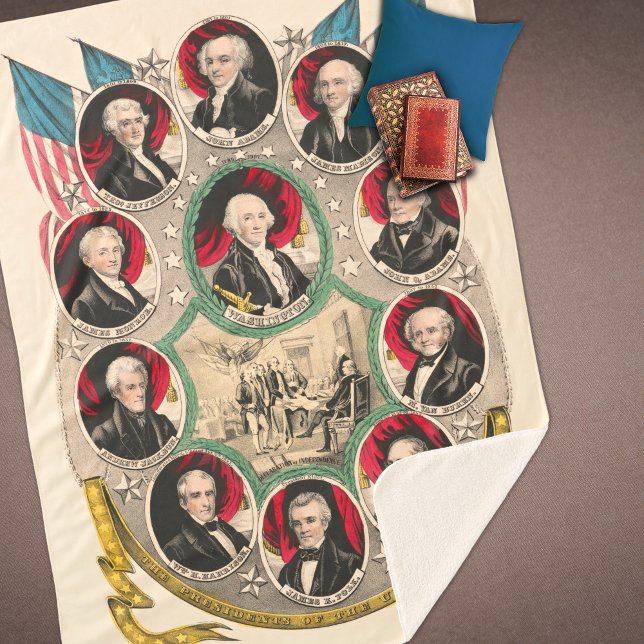 Erste amerikanische Präsidenten stellten 1844 Lith Sherpadecke (Von Creator hochgeladen)