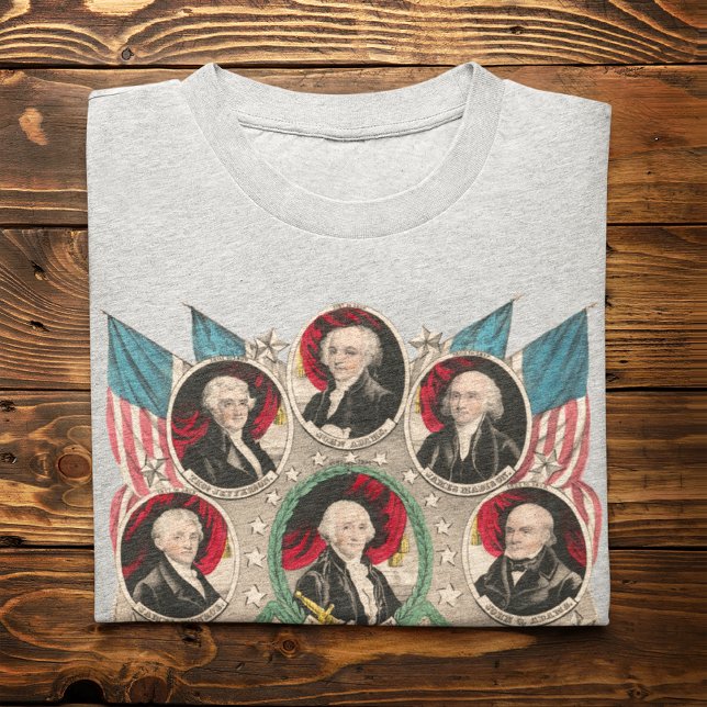 Erste amerikanische Präsidenten stellten 1844 Lith T-Shirt (Von Creator hochgeladen)