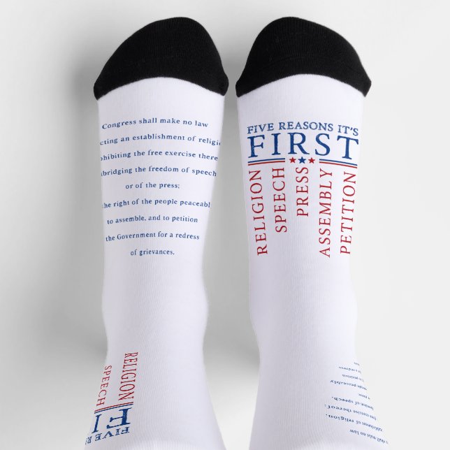Erste Änderung der Kundgebung der Redefreiheit Socken (Oben)