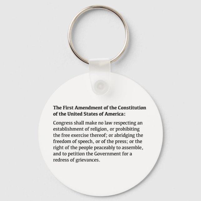 Erste Änderung der Verfassung Schlüsselanhänger (Vorderseite)