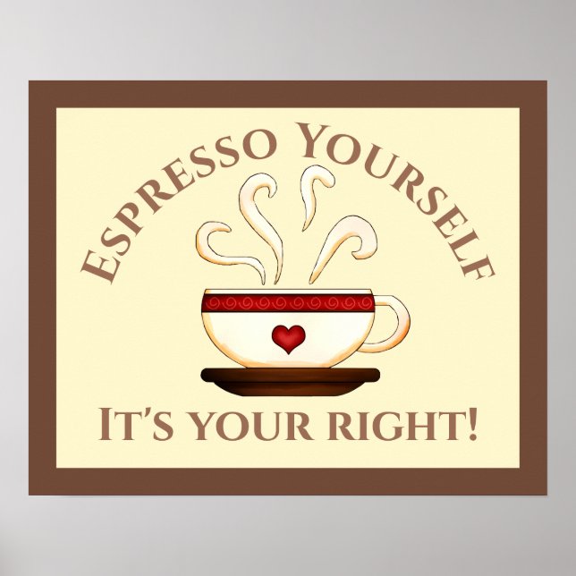 Erste Änderung: Espresso selbst Poster (Vorne)