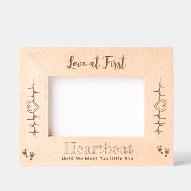 Erste Ankündigung der Schwangerschaft des Babys Geätzte Rahmen (Vorderseite)