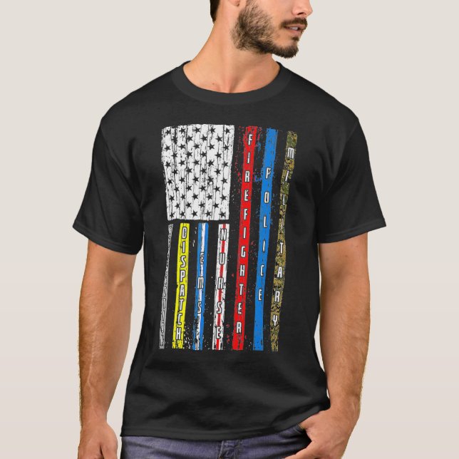Erste Ansprechpartner Patriotische Militärpolizei T-Shirt (Vorderseite)