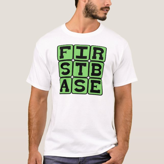Erste Base, Baseball-Position T-Shirt (Vorderseite)