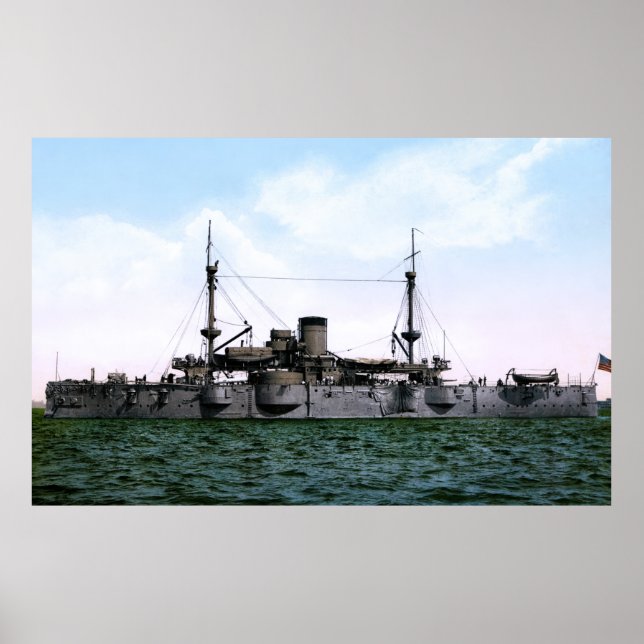 ERSTE BATTLESHIP USS TEXAS 1898 POSTER (Vorne)