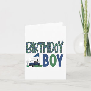 Erste Birthday Golf Familie Matching Golfer Birthd Karte