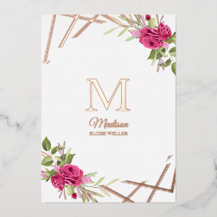 Erste botanische geometrische Form Folieneinladung