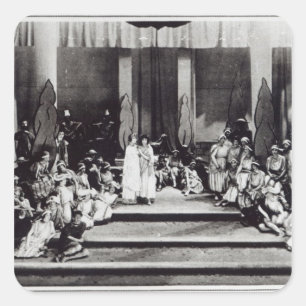 Erste Bühne in England "Semele" Quadratischer Aufkleber