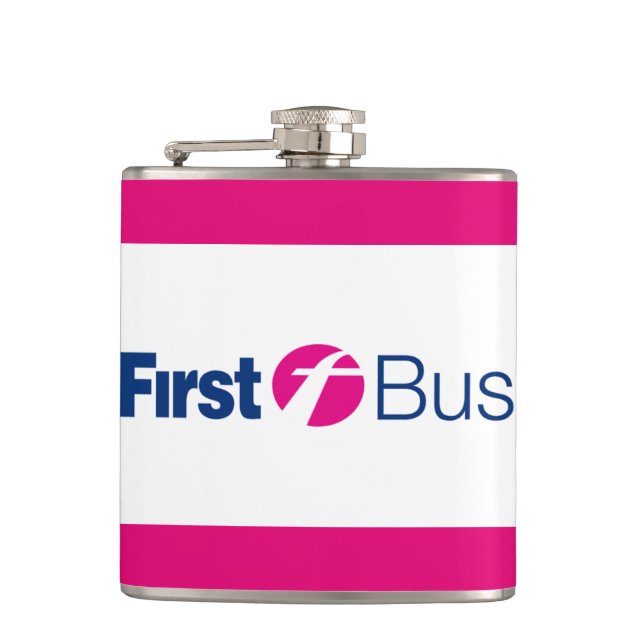 Erste Bus-Flasche Flachmann (Vorderseite)