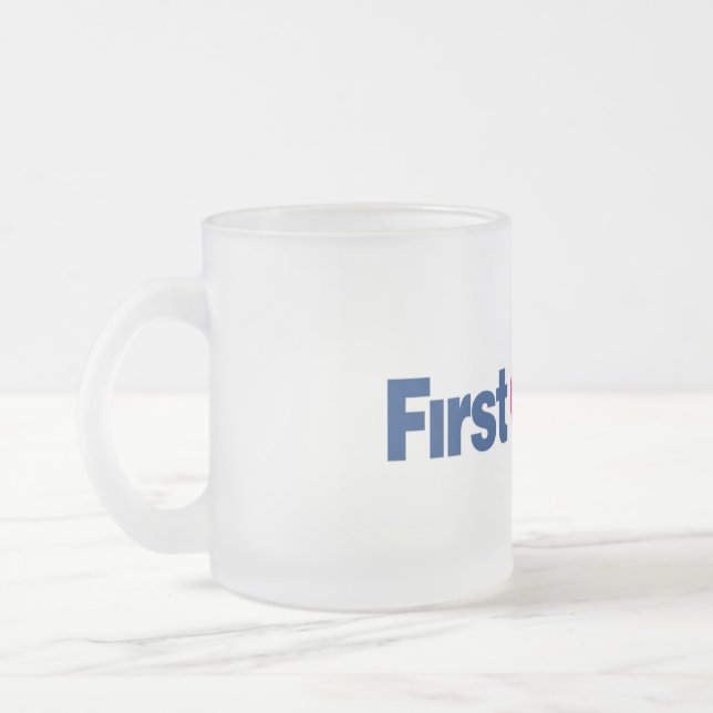 Erste Bus-Tasse Mattglastasse (Links)