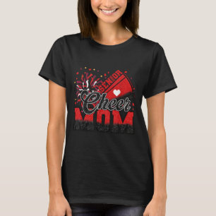 Erste Cheer-Mom 2026 Rot- und Schwarz-Cheer-Mom Ch T-Shirt