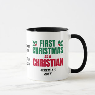 ERSTE CHRISTMAS ALS CHRISTLICHER neuer Glaube Tasse