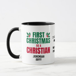 ERSTE CHRISTMAS ALS CHRISTLICHER neuer Glaube Tasse