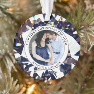 ERSTE CHRISTMAS VERLOBT Diamond 2 Foto Keramik ode Ornament