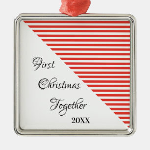 ERSTE CHRISTMAS ZUSAMMEN 20xx Ornament Aus Metall