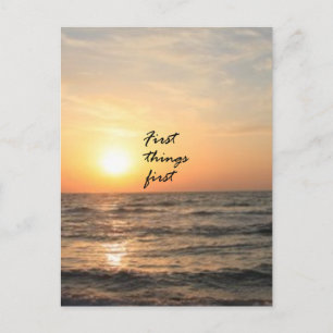 Erste Dinge Postkarte