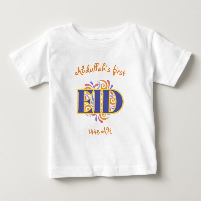 Erste Eid Celebration Custom Baby T-shirt (Vorderseite)