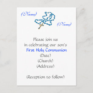 Erste Einladung der Heiligen Kommunion-Blue Rosary