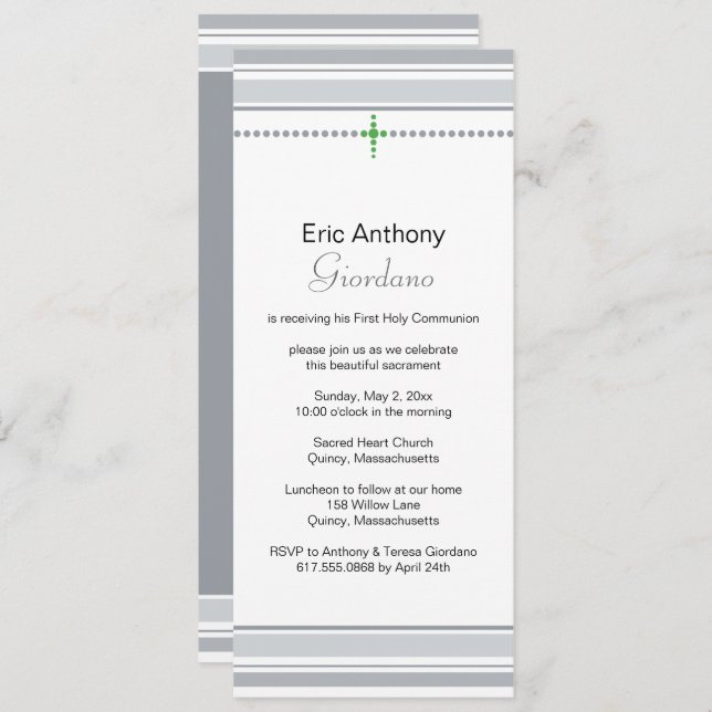 Erste Einladung der Kommune Graue und Grünes Kreuz (Vorne/Hinten)