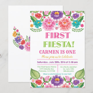 Erste Einladung von Fiesta Floral zum Geburtstag