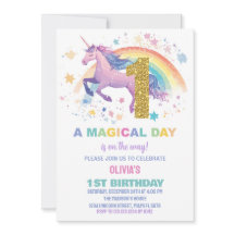 Erste Einladung von Unicorn zum Geburtstag