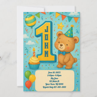 Erste Einladung zum Geburtstag eines Bären